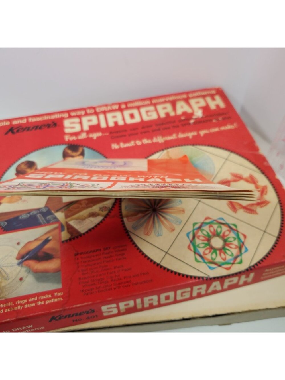 Kenner 1967 Spirograph Drawing Set Complete Minus Pens Vintage Blue Tray - Picture 11 of 12